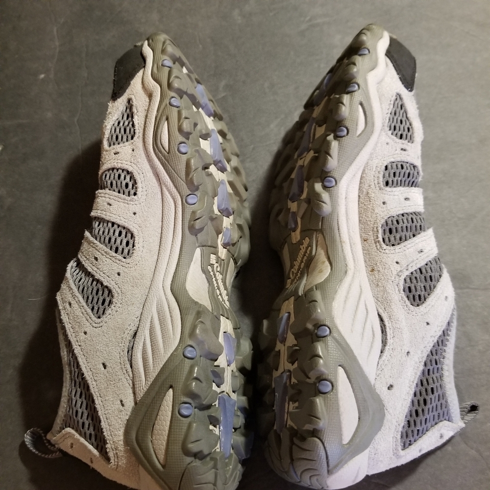 Columbia Omni Grip Techlite Suede Mesh Hiking Outdoor Shoes Sz 8.5 Gray - Picture 4 of 12